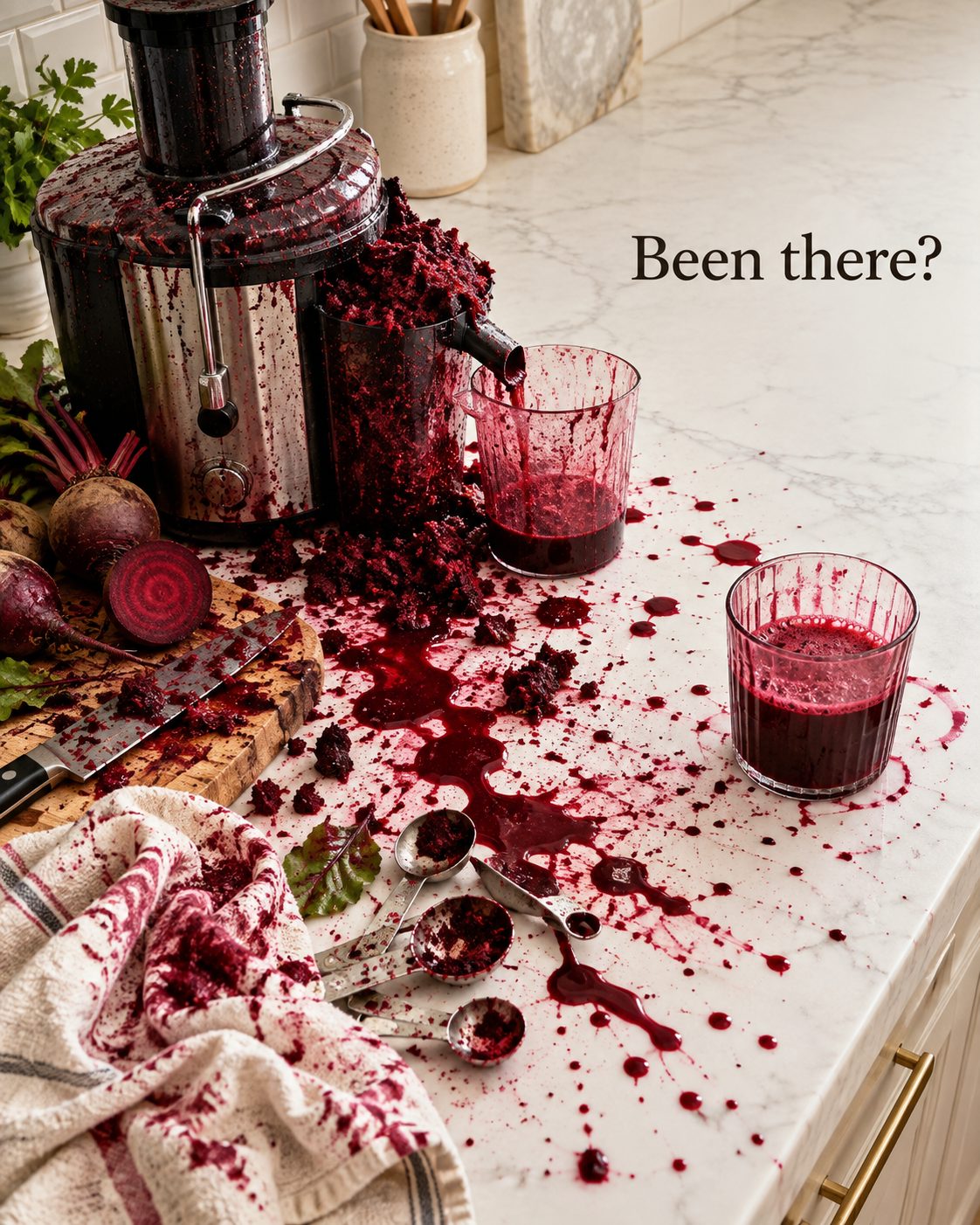 Beet juice mess — Been there?